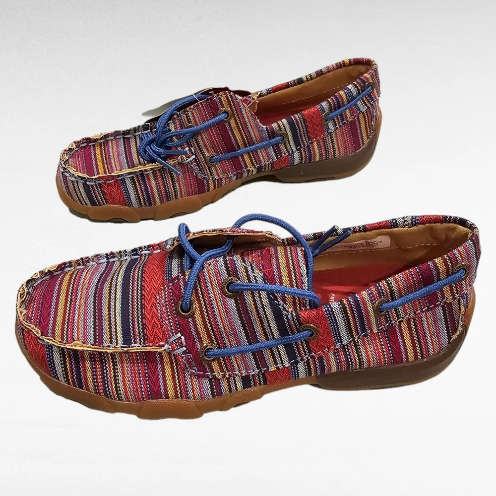 Twisted X Serape Moccasin Boat Shoes Style YDM0041 Kids Youth Size 2M